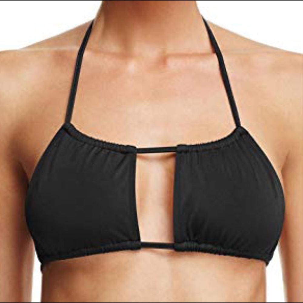 SOLD! Milly Cabana Convertible Bikini Top Black